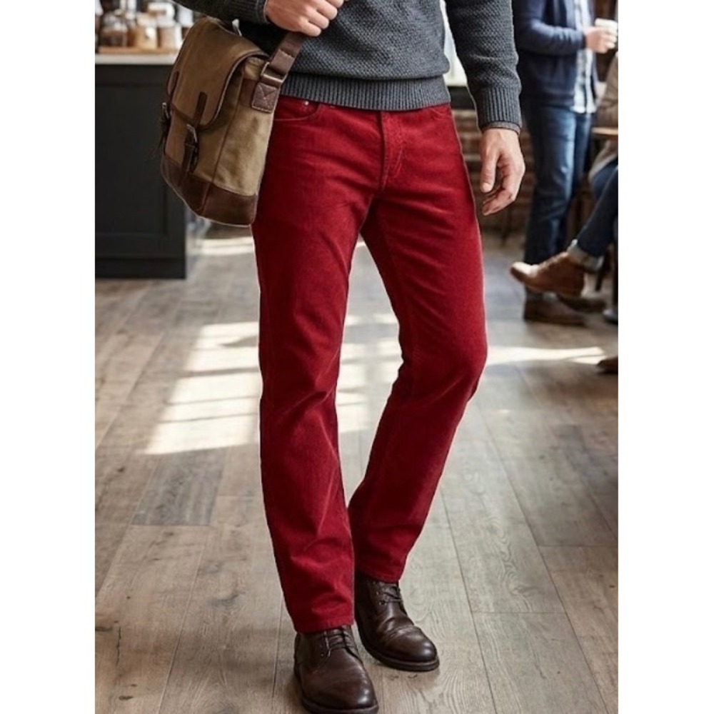 Levis 514 Straight Fit Pants Mens 36x30 Red Twill Chino Jeans 5 Pocket Regular